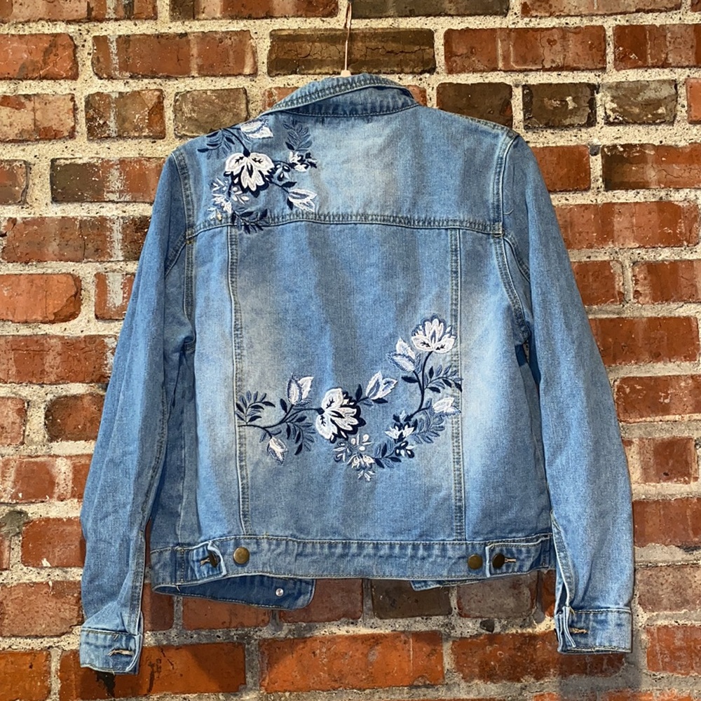 Embroidered jean jacket